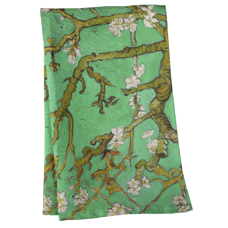 Tea Towel Kitchen Towel, Cotton Twill, Brown/Green