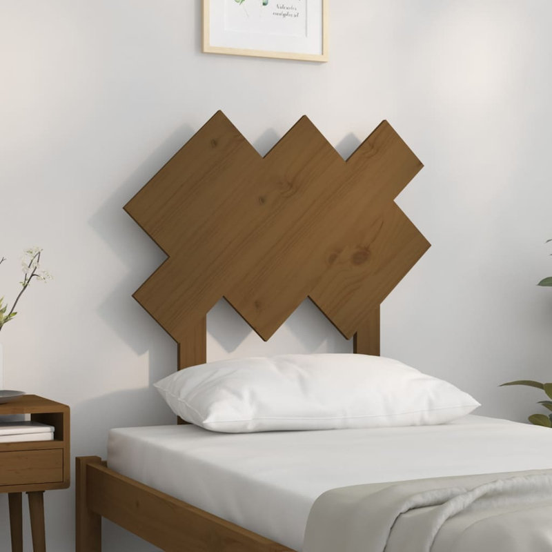 Kacey-May Solid Wood Headboard, Honey Brown