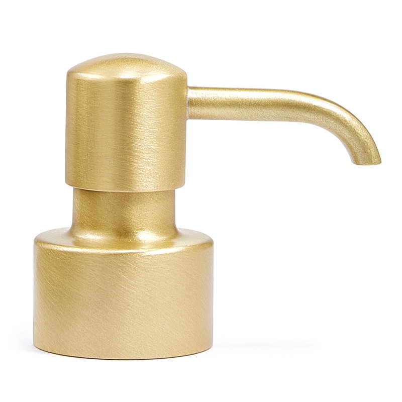 Parquet Soap Dispenser, Brushed Brass