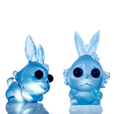 2 Piece Crystal Rabbit Set