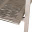 Chaise de salle à manger d'extérieur moderne en aluminium avec siège en corde (ensemble de 2)