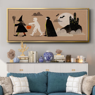 Graphic Halloween Collection D- Framed Canvas