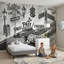 Décoration murale voiture moderne moderne Past and Présent-717534694-717534691