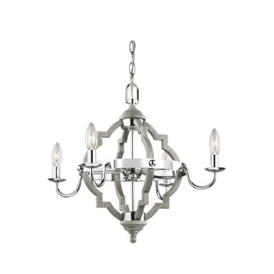 Lustre en acier à 6 lumières Bowerbank