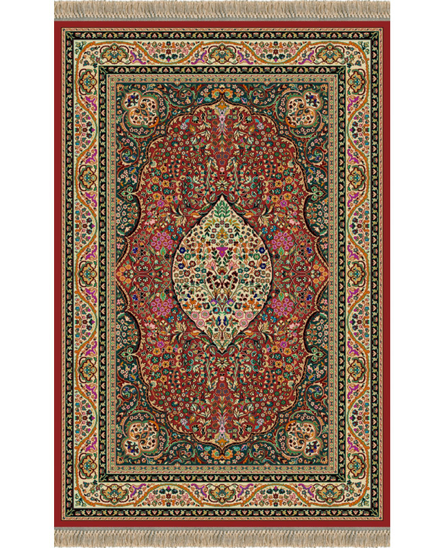 Oriental Wool Area Rug, Rectangle 70 x 135cm