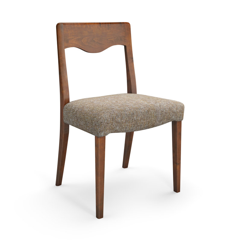 Chaise d’appoint Peter Francis, Tissu bouffant, Noyer