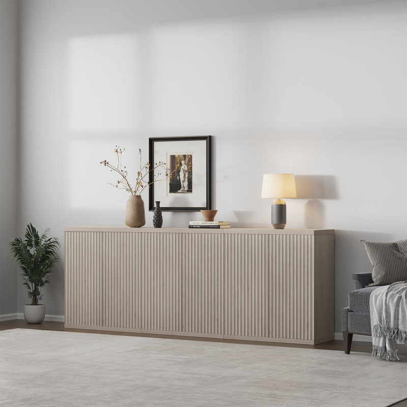 Armoire d'appoint avec tablettes réglables Cesiro, Aulne blanc, 3