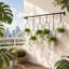 Ensemble de 5 cintres Macrame pour plante d'intérieur - jardinières suspendues bohémiennes, petite jardinière suspendue pour porte-plantes, cintres en corde de coton faits à la main pour décoration de fenêtre et balcon