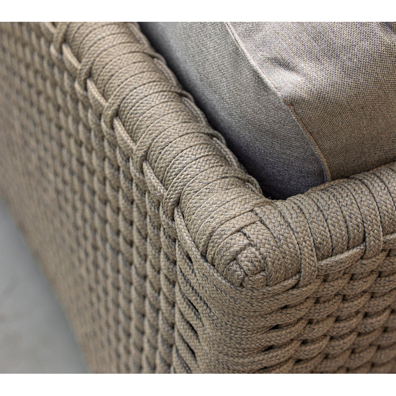 Diamond 3-Seater Patio Sofa, Taupe, Taupe