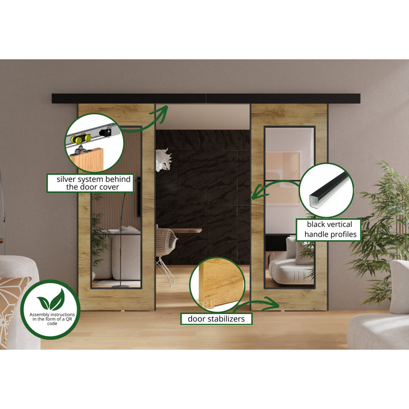 DOOR TORI 2, Brown, 154cm x 205cm