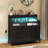 Brazoban Wood Acrylic Accent Cabinet with 6-Drawers and Colorful LED Light-825351651