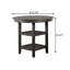 L 42,4 po et l 18,9 po transitionnel 5 pièces Comptoir Ht. Ensemble de table, gris