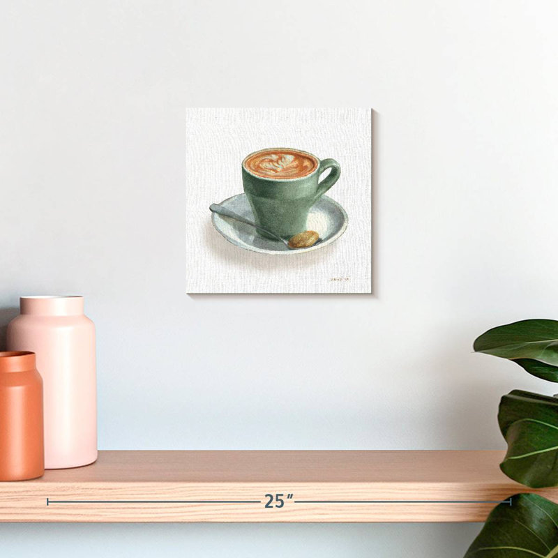 Wake Up Coffee Linen Sage, 10" H x 10" W