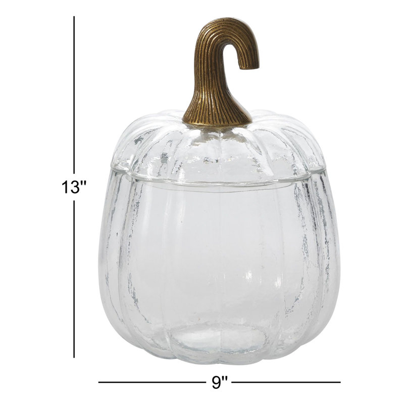 Translucent Pumpkin Terrarium 8.75"X8.75"X12.75"