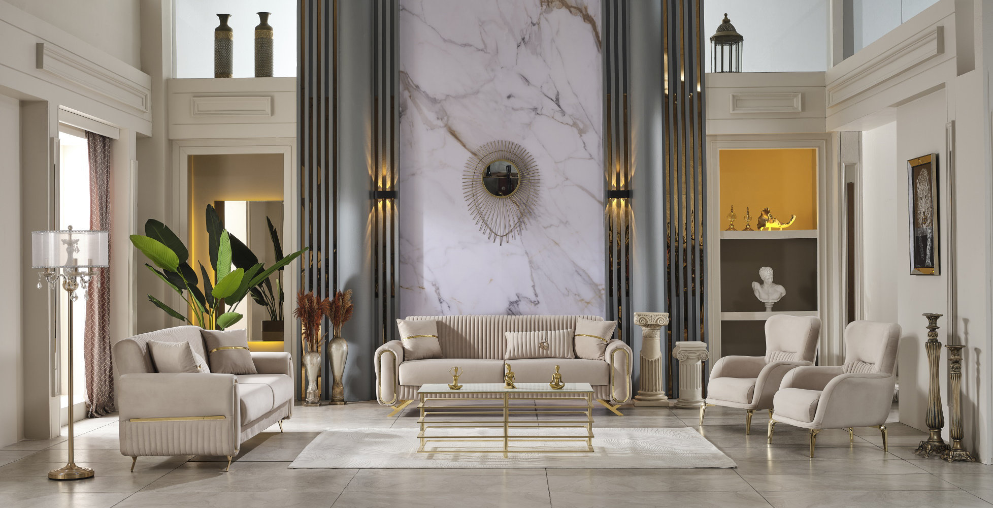 Everly Quinn Marteen 4 - Piece Velvet Living Room Set - Wayfair Canada