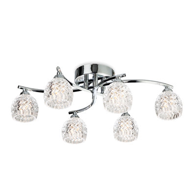 Maple Glass Semi Flush Mount