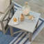 Ensemble de conversation pour patio en aluminium pour 2 personnes avec table d'appoint en béton composite et coussins Sunbrella®-131406346