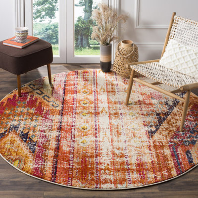 Hertzler Southwestern Orange Area Rug