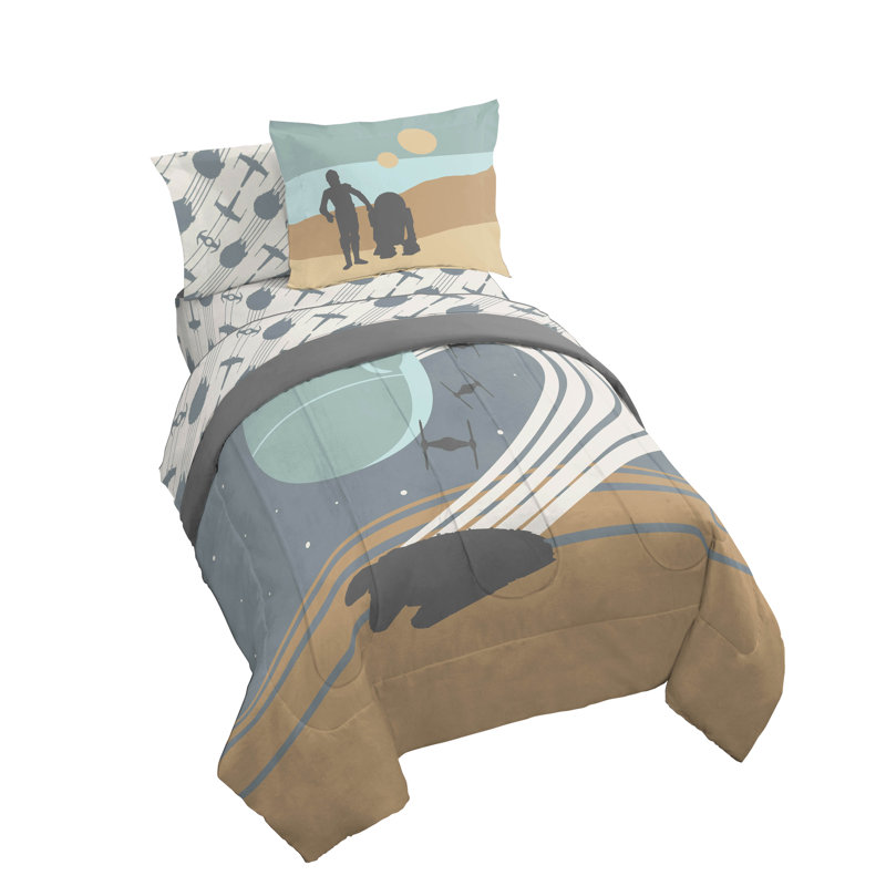 Star Wars Scenic Bed Set, Twin Bedspread + 5 Additional Pieces