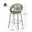 Tabouret de bar d'extérieur vert Ferrara, ensemble de 2