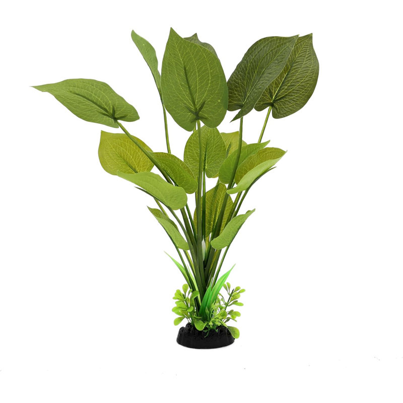 Plantes d'aquarium en soie, décorations en soie artificielle pour aquarium de 12 pouces (vert, paquet de 2)