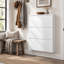 Armoire de rangement murale à chaussures avec 3 tiroirs rabattables et structure en métal-131634731