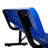 6 Ft. Outdoor Bench With , Blue - Weather- Metal For Gardens, Patios Perforated Design Steel Living Areas &
