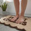 Sweet Cheeks Slogan Scalloped Bath Mat-841160458