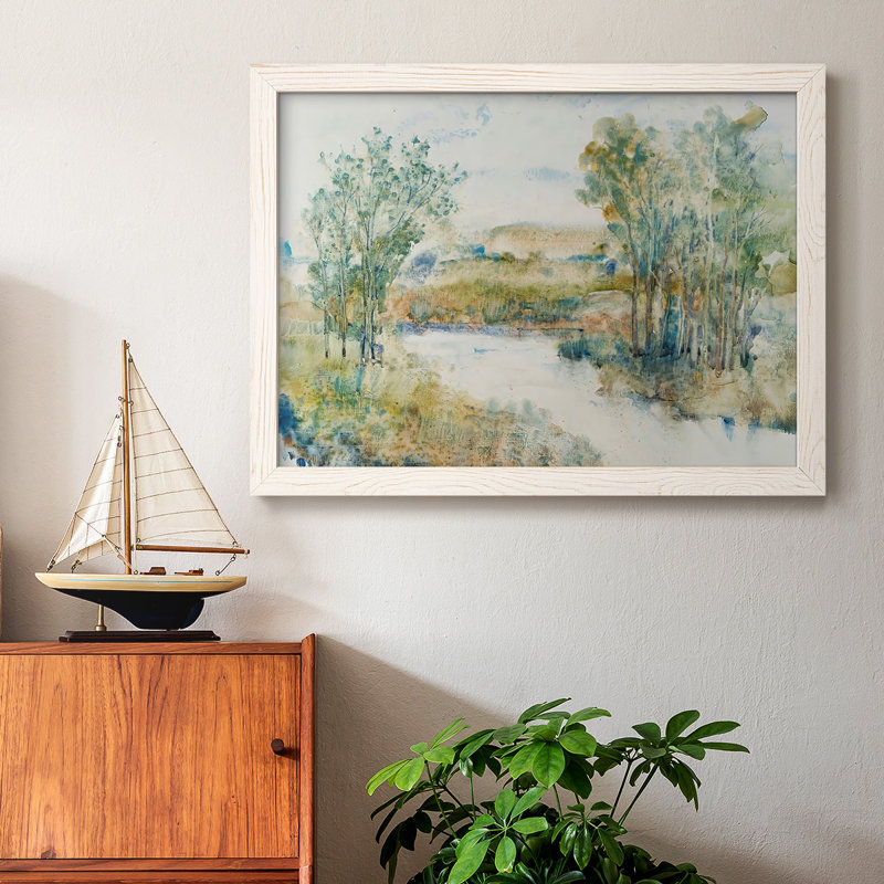 «Trees on the Creek I», reproduction d'art sur toile simple, Blanc, H 14 po x l 20 po x P 1,5 po