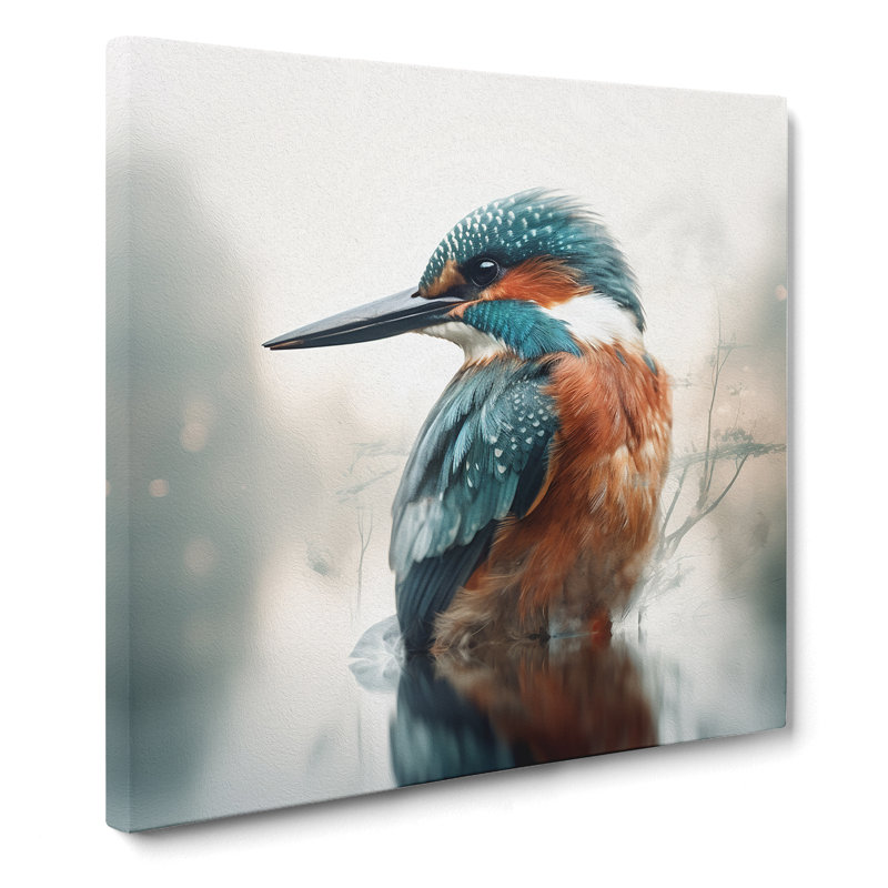 Kingfisher Double Exposure - No Frame Print, 50cm H x 50cm W x 3cm D