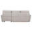 Grey Microfiber 2-Piece Reversible Sleeper Sectional Sofa with Storage-2104766852