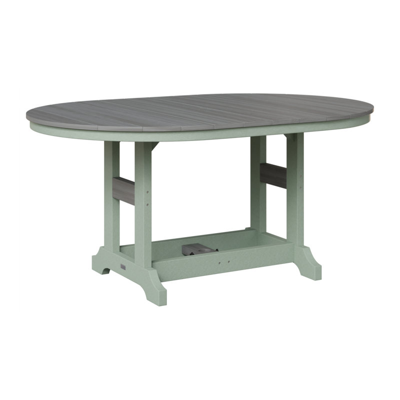 Table de bar Berlin Classic, Bois flottant gris, H 39,5 po x l 44 po x P 64 po, Écume de mer, écume de mer