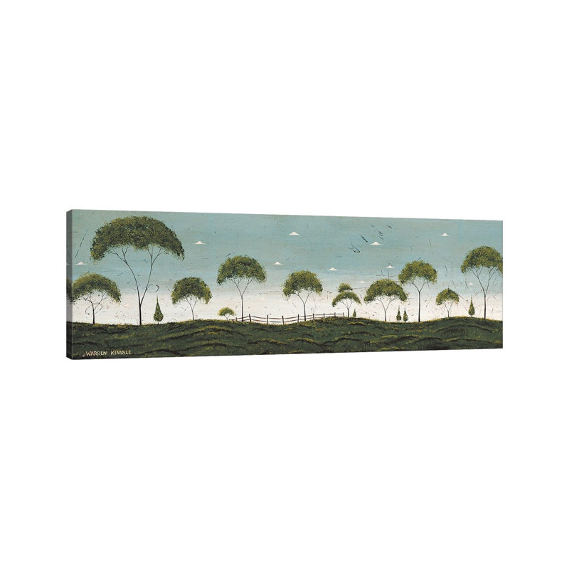 Tree Row - reproduction d'art murale encadrée, 12" H x 36" W, Toile tendue, Ne s’applique pas