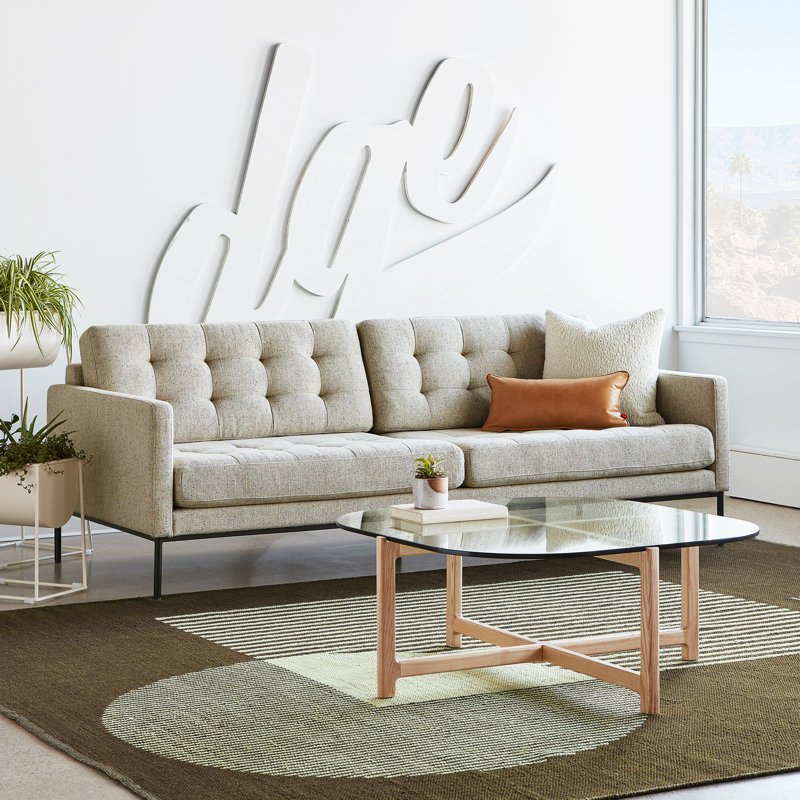 Towne Sofa, Parliament Stone Performance Twill
