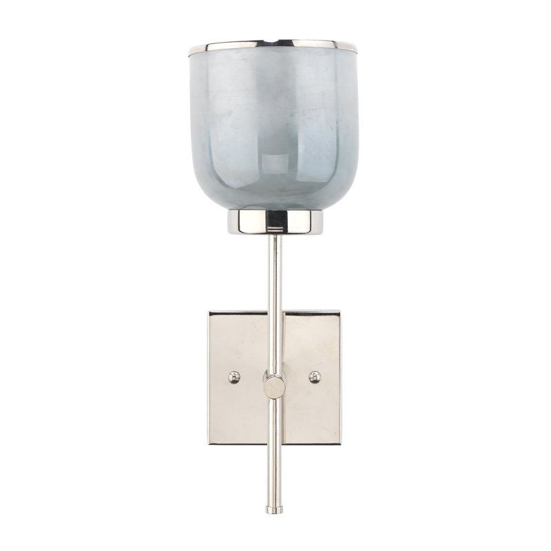 Opal Nickel Dimmable Single Light Wall Sconce