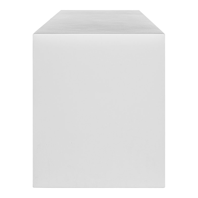 Lazarus Outdoor Dining Bench, White