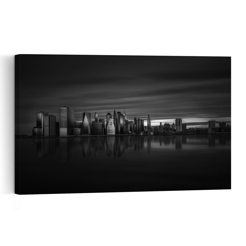 Reflets de la ligne d'horizon de Manhattan - Illustration murale moderne et abstraite représentant une architecture spectaculaire