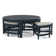 Table basse en rotin avec bancs Raffles