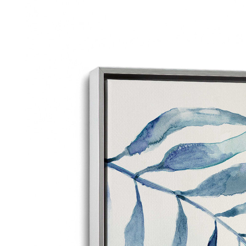 Leafy Breeze Party, ensemble de 2 impressions, 24 po x 18 po, Toile avec cadre, Chrome poli