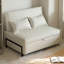 Canapé-lit pliable en tissu technique blanc 59,06 po avec coussins-130068897