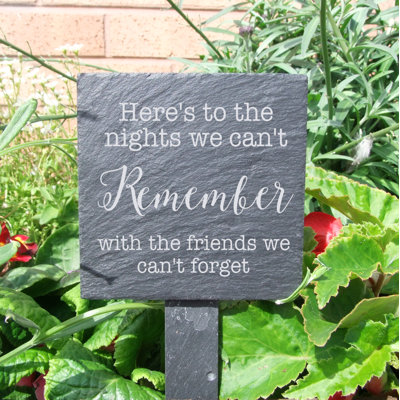 Nome Stone Plants & Flowers Garden Sign