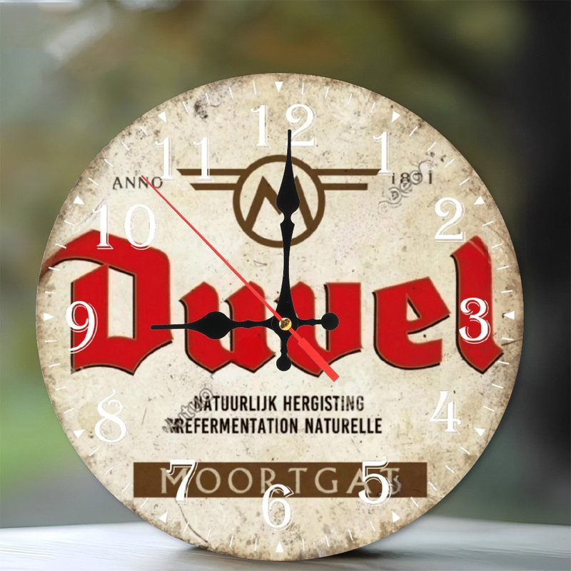 Horloge murale en bois 10 po, mouvement silencieux, à piles (piles AA non incluses), décor artistique, parfait pour les décorations