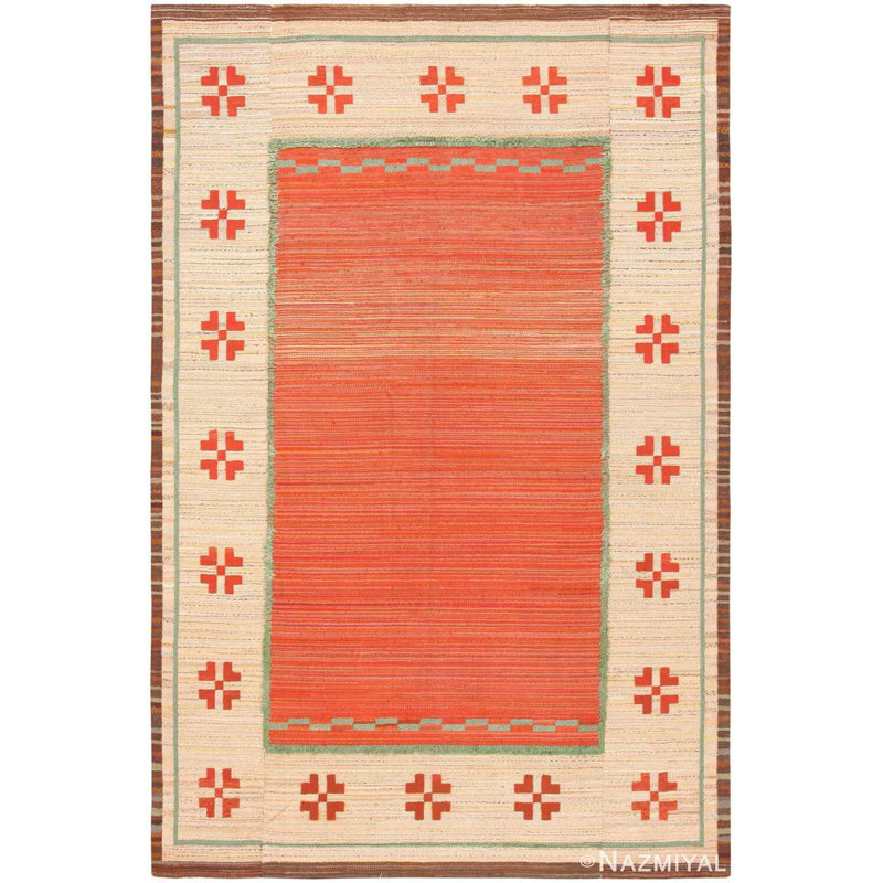 Scandinavian One-of-a-Kind Rectangle 7'10" X 12' Flatweave Area Rug