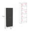 Armoire garde-manger multi-rangement, cinq tablettes, armoire double porte - noir