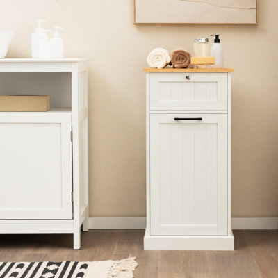 Wood Cabinet Laundry Hamper