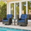 Ensemble de conversation extérieur en osier 2 personnes avec coussins pour terrasse, porche, jardin Mapleview-992330638-992330644