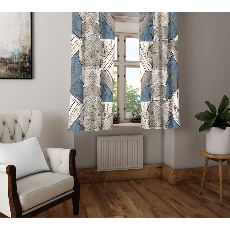 Brennden Semi Sheer Curtain Pair, 20" W x 52" L
