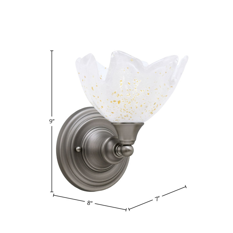 Applique murale 1 lumière, Nickel brossé