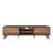 Sian Modern Walnut TV Stand with Multiple Shelves, 70.9 x 19.1 x 13.8 Inches | 100% Melamine Coated Particle Board, Thickness: 0.7 Inches | Sturdy Plastic Legs, Supports Up to 77 lbs | Stylish Scandinavian Design for Living Room-1070003608