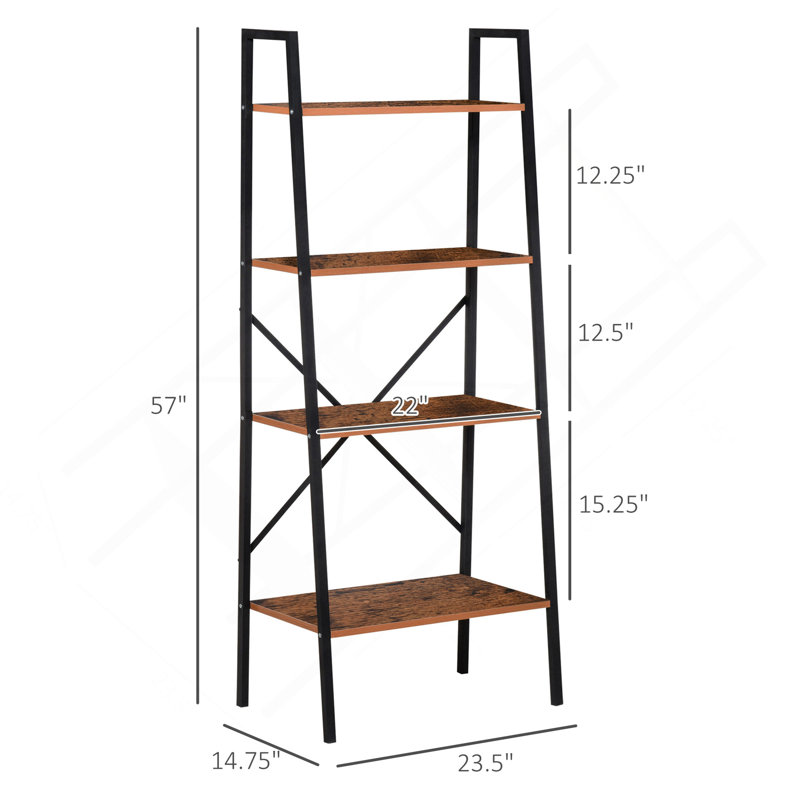 Bibliothèque en bois et métal